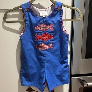 NWOTs Proper Peony Red White and Blue Fish JonJon